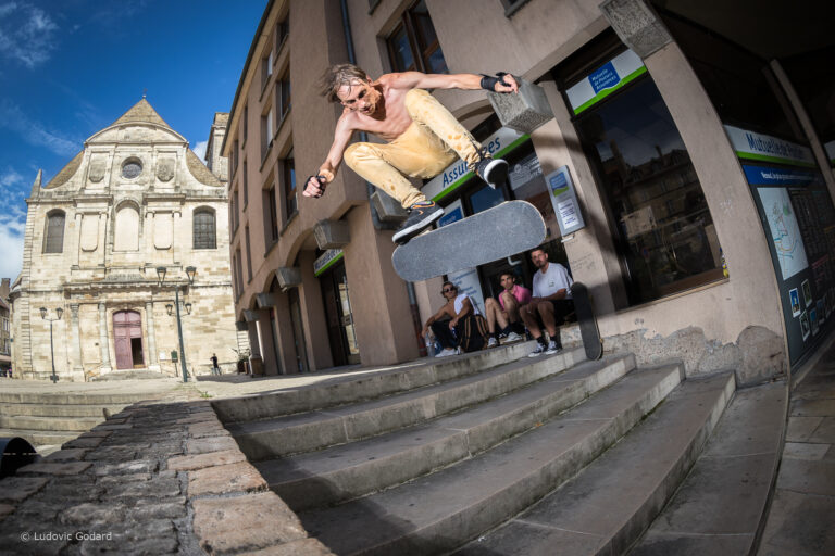 Fragile skateboard kick flip